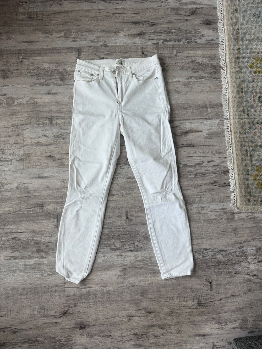 J. Crew White High Rise Skinny Jeans